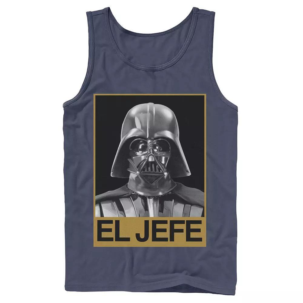 Men's Star Wars Darth Vader El Jefe Portrait Tank Top, Size: Small, Blue Product Image