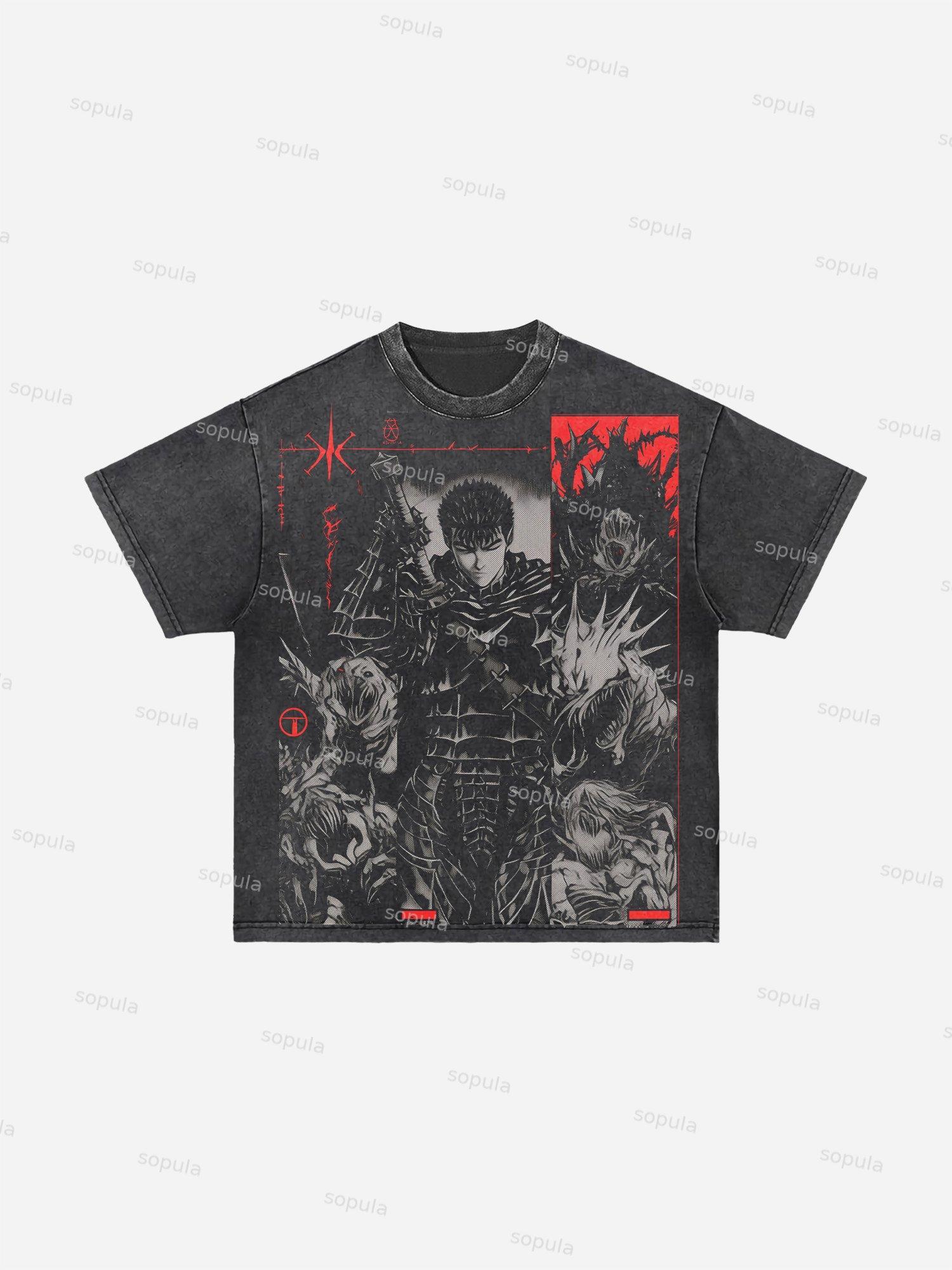 God Speed ​​skeleton Baseball Vintage Graphic Acid Wash T-shirt Product Image