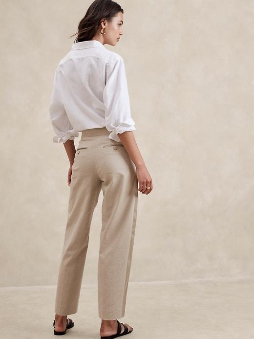 Linen-Blend Tuxedo Tapered Pant Product Image