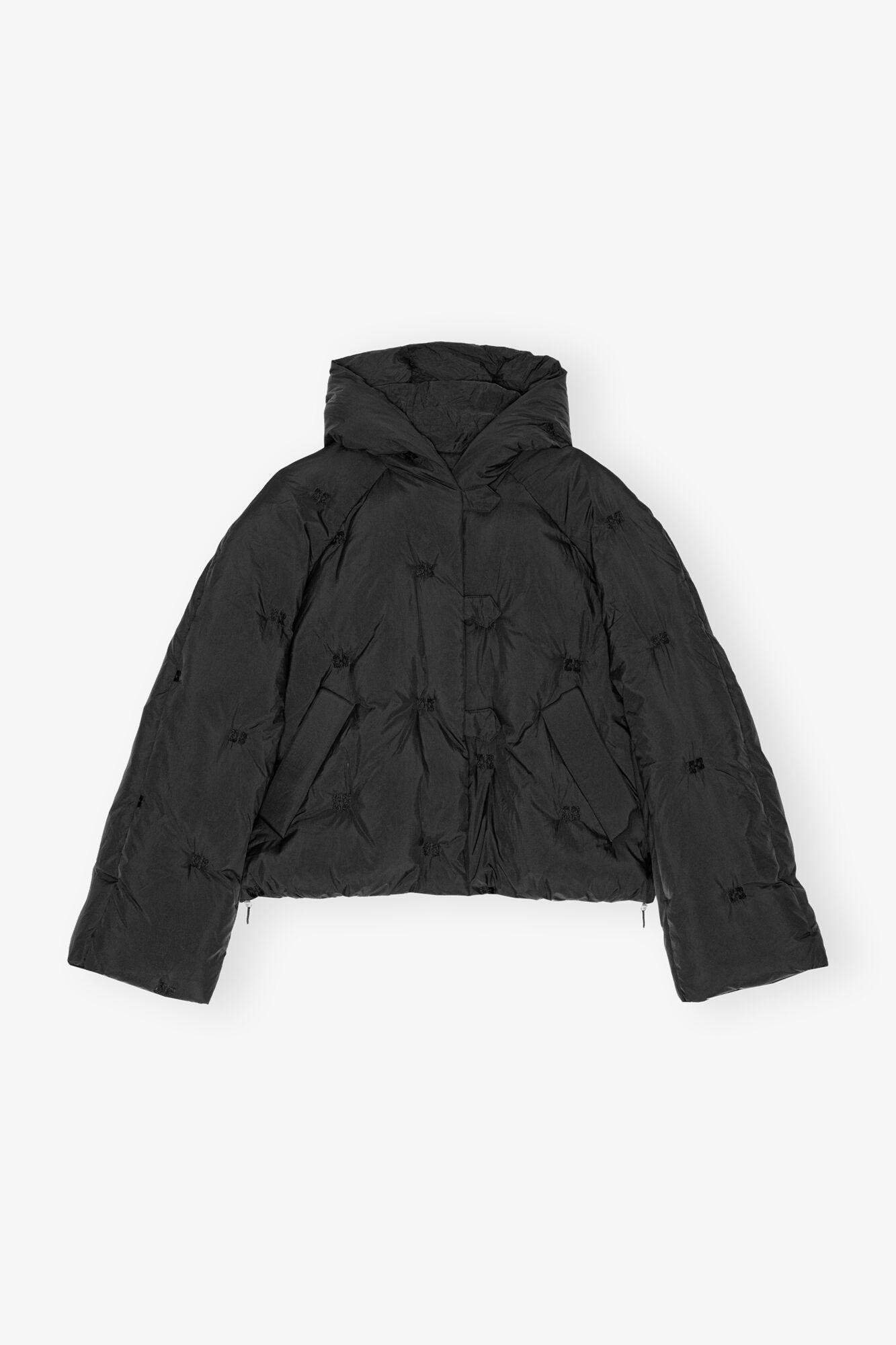 Black Short Tech Puffer Jacket Product Image