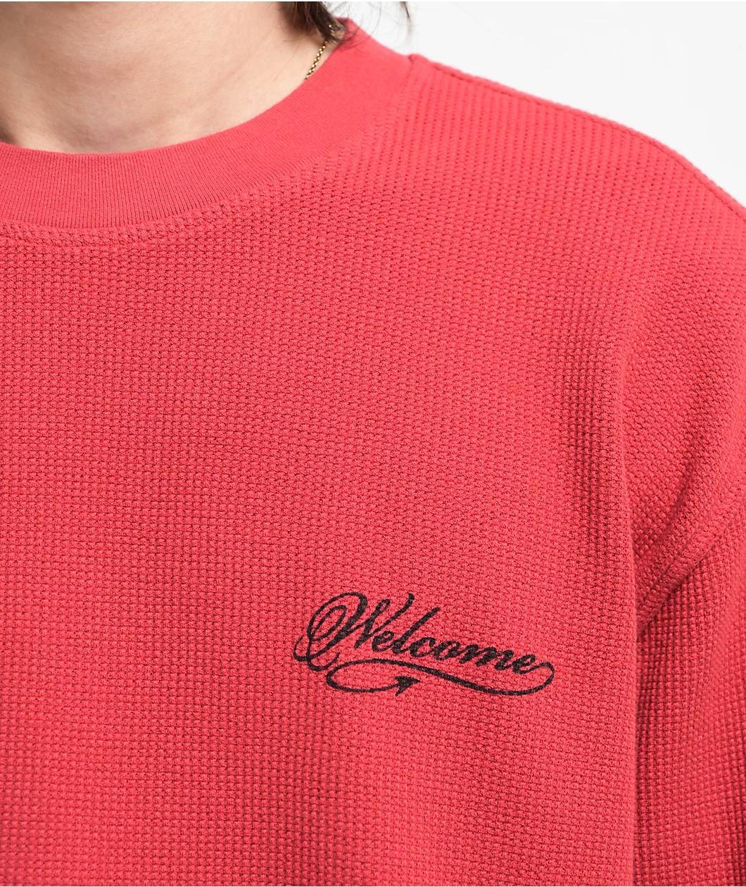 Welcome Diablo Red Thermal Long Sleeve T-Shirt Product Image