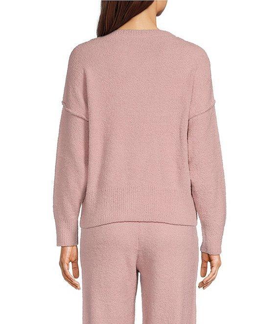Natori Edit Long Sleeve Round Neck Coordinating Sweater Knit Lounge Top Product Image
