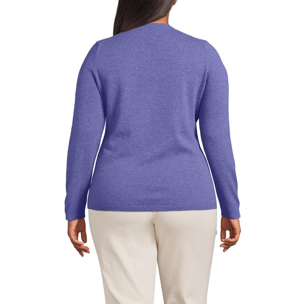 Plus Size Lands' End Crewneck Cashmere Sweater, Women's, Size: 2XL, Purple Heather Product Image