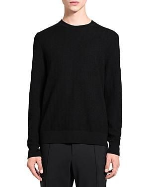 Theory Long Sleeve Crewneck Herringbone Knit Sweater Product Image