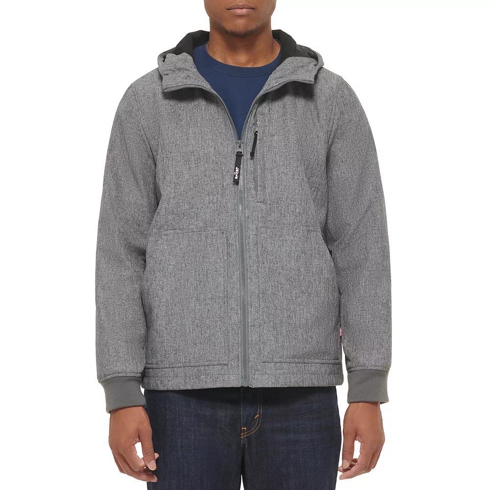 Mens Levis Softshell Hooded Bomber Jacket Product Image