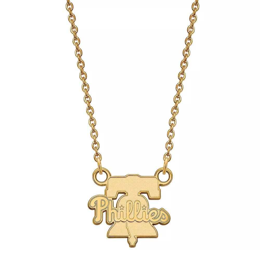 LogoArt Sterling Silver Philadelphia Phillies Small Pendant Necklace, Women's, Size: 13MM, Gold Tone Product Image