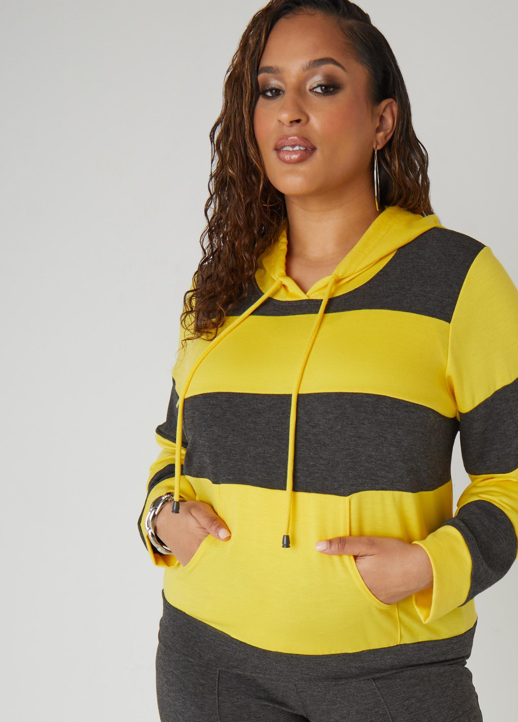 Striped Hooded Pullover Product Image