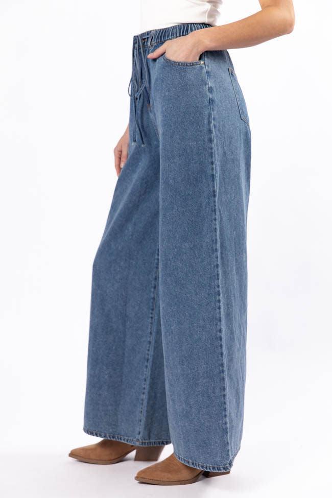 Callahan Drawstring Waist Loose Chambray Pants FINAL SALE Product Image