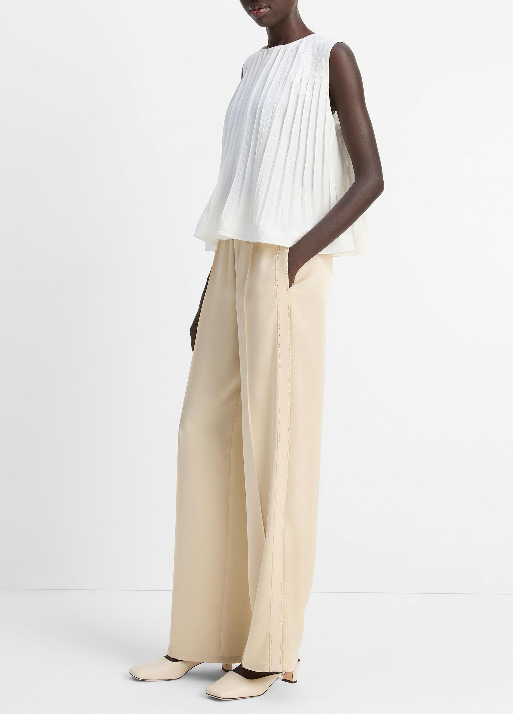 Side-Strap Crepe Pull-On Pant Product Image