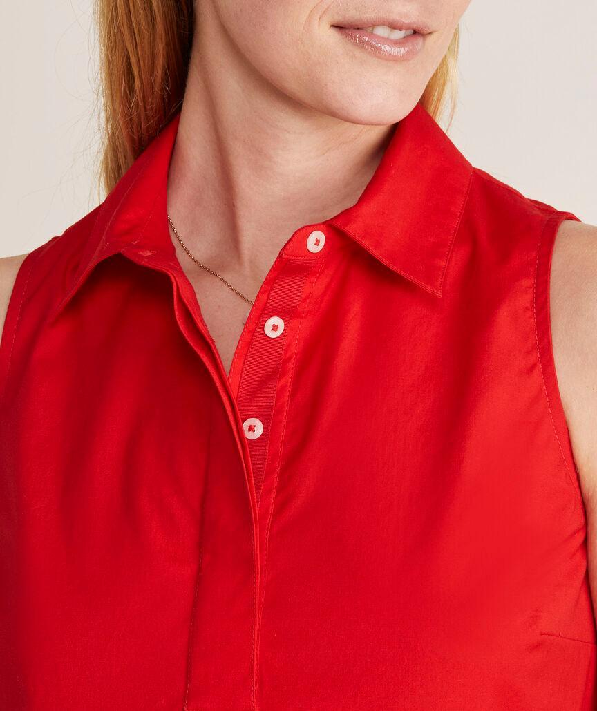Poplin Sleeveless Popover Dress Product Image