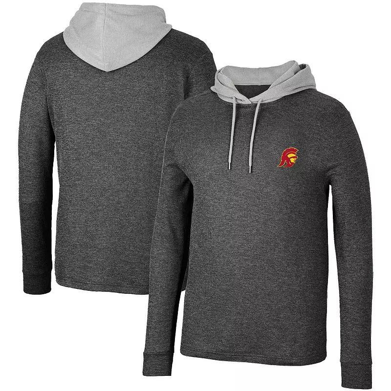 Men's Colosseum Black Kentucky Wildcats Ballot Waffle-Knit Thermal Long Sleeve Hoodie T-Shirt, Size: Small Product Image