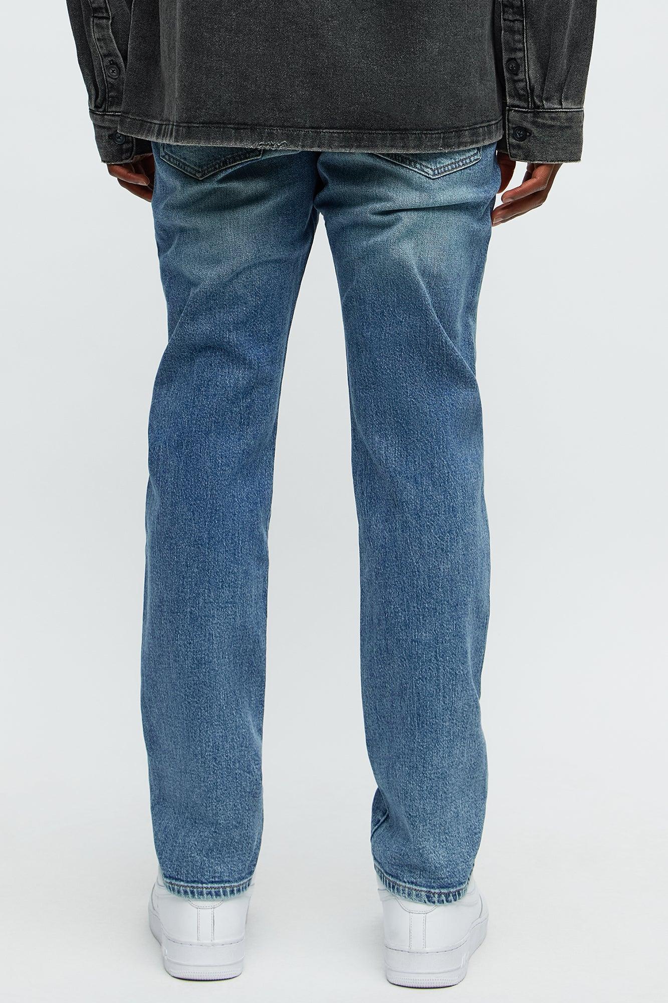Play Dirty Distressed Slim Jeans - Medium Blue Wash Male Product Image