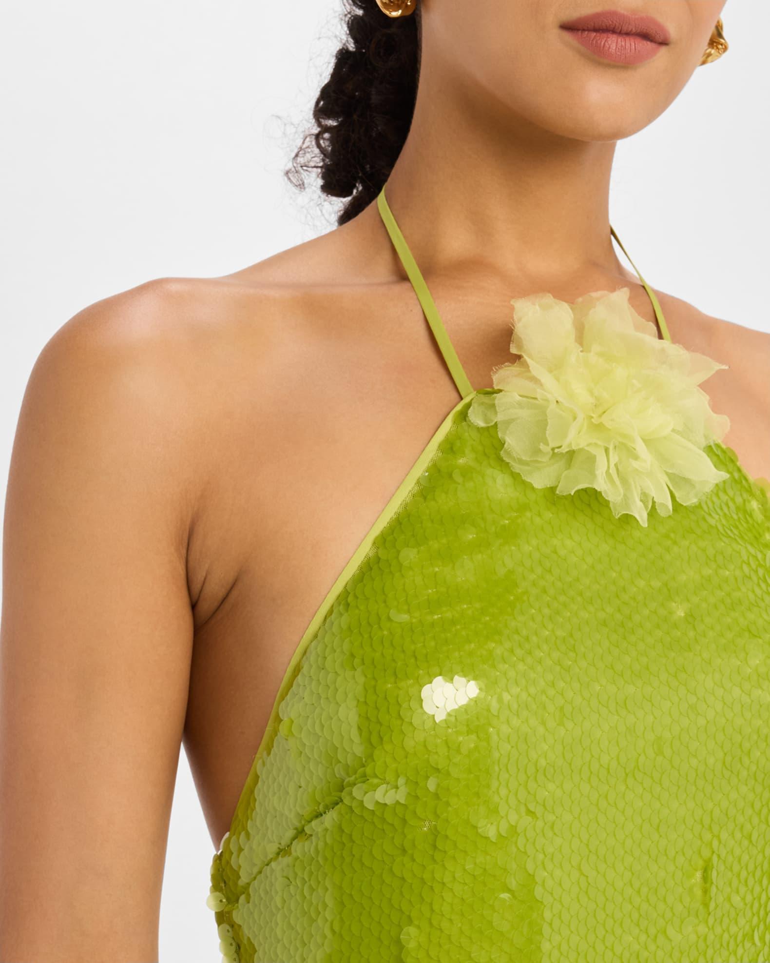 Micky Sequined Halter Mini Dress  Product Image