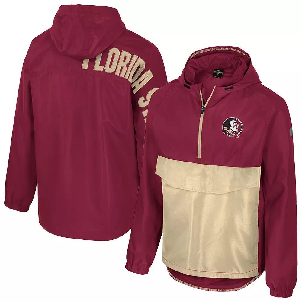 Men's Colosseum  Garnet Florida State Seminoles Reloaded Anorak Half-Zip Jacket, Size: 2XL, Red Product Image