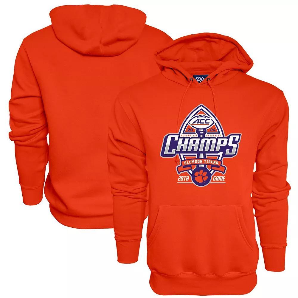 Men's Blue 84 Orange Clemson Tigers 2024 ACC Football Conference Champions Locker Room Pullover Hoodie, Size: Medium Product Image