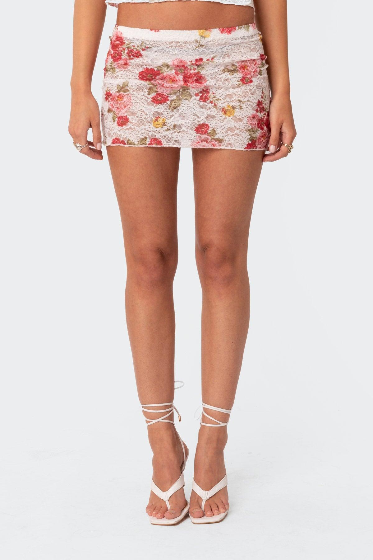 Portofino Printed Sheer Lace Tank Top Product Image