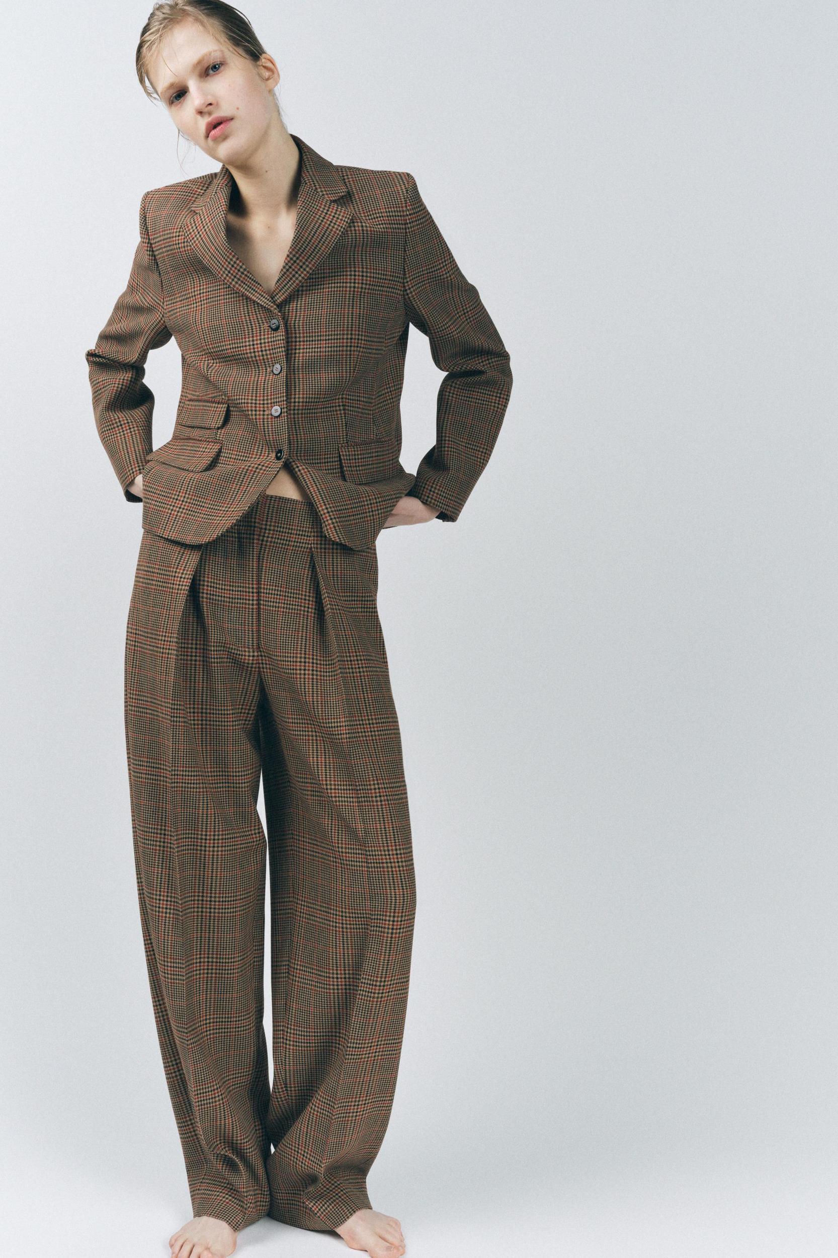 CHECKERED BLAZER ZW COLLECTION Product Image