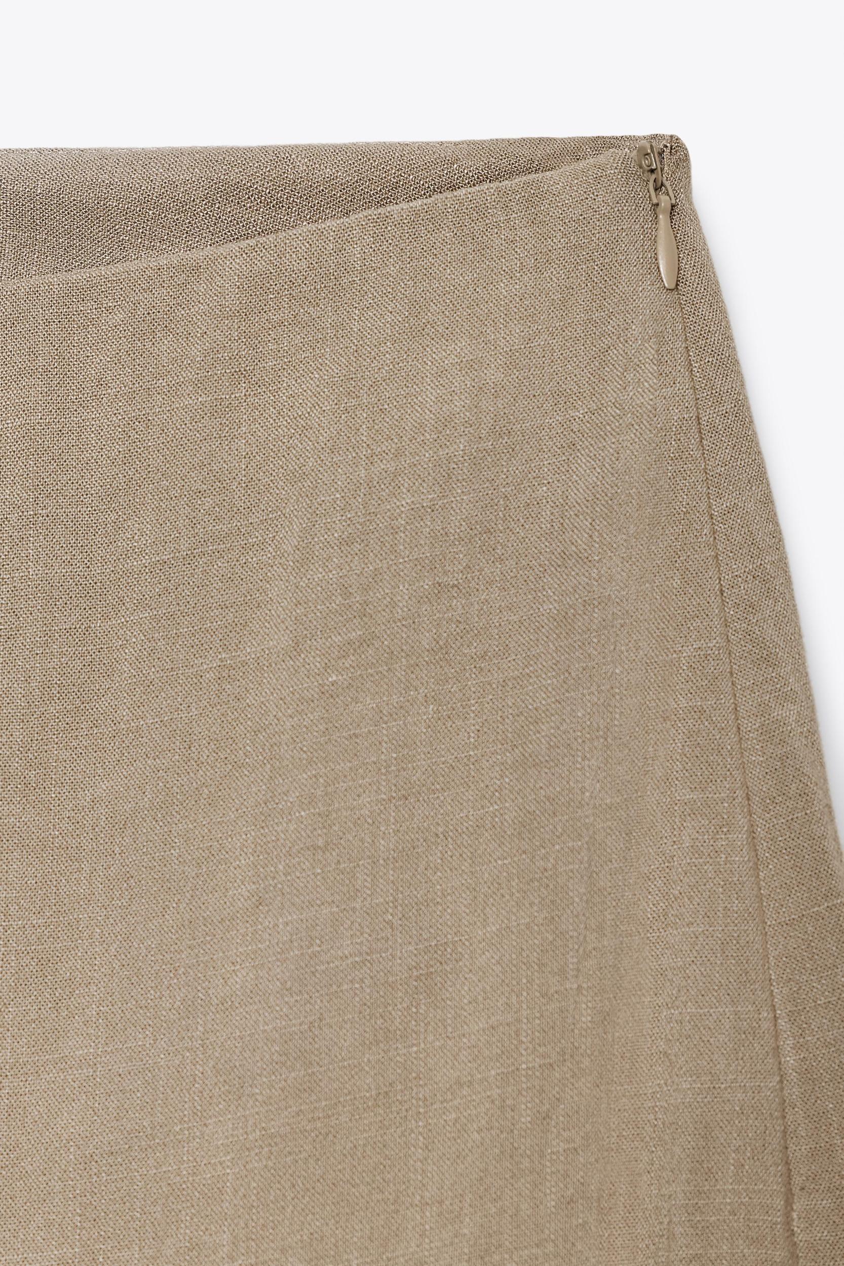 EMBROIDERED MIDI LINGERIE SKIRT Product Image