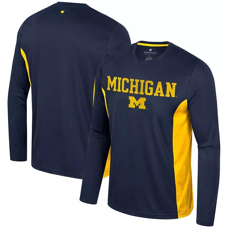 Men's Colosseum Green Michigan State Spartans Warm Up Long Sleeve T-Shirt, Size: Small Product Image