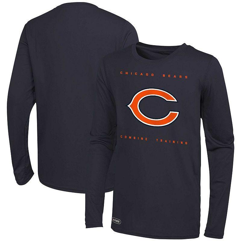 Mens Chicago Bears Side Drill Long Sleeve T-Shirt Blue Product Image