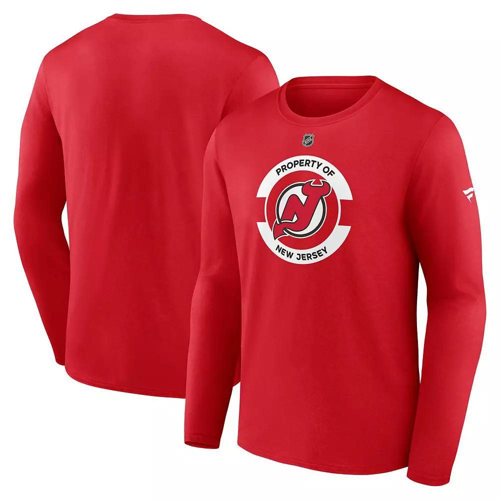Mens Fanatics Red New Jersey Devils Authentic Pro Core Secondary Long Sleeve T-Shirt Product Image