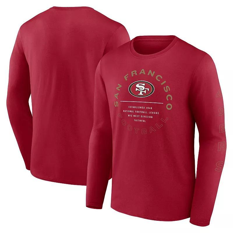 Men's Fanatics Branded Heather Charcoal Oklahoma Sooners Distressed Arch Over Logo Long Sleeve T-Shirt, Size: Medium Product Image