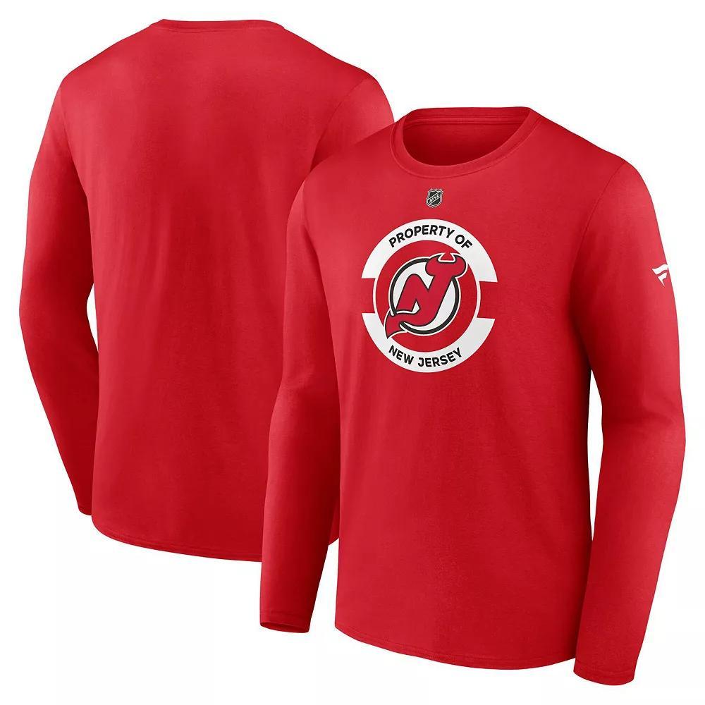 Mens Fanatics Red New Jersey Devils Authentic Pro Core Secondary Long Sleeve T-Shirt Product Image