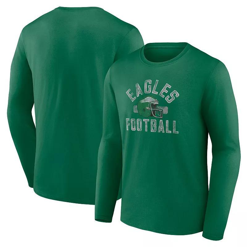 Mens Fanatics Branded Kelly Philadelphia Eagles Gridiron Classics Retro Block Long Sleeve T-Shirt Product Image
