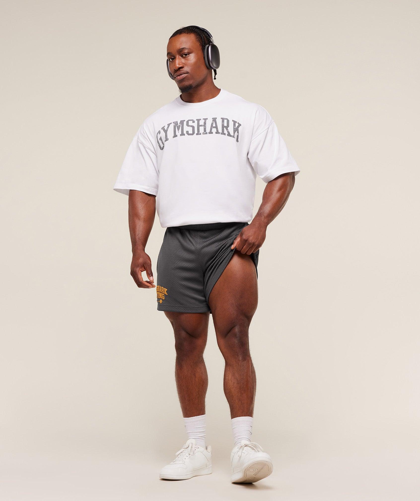 Gymshark Gymshark Lifting Barbell Mesh 5" Short - Onyx Grey Male Product Image