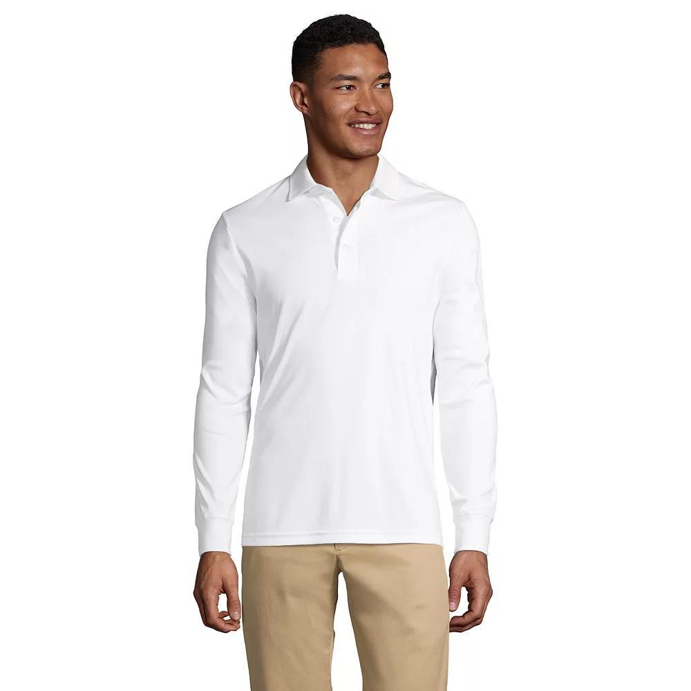 Men's Lands' End Soft Supima Polo, Size: Medium, White Product Image