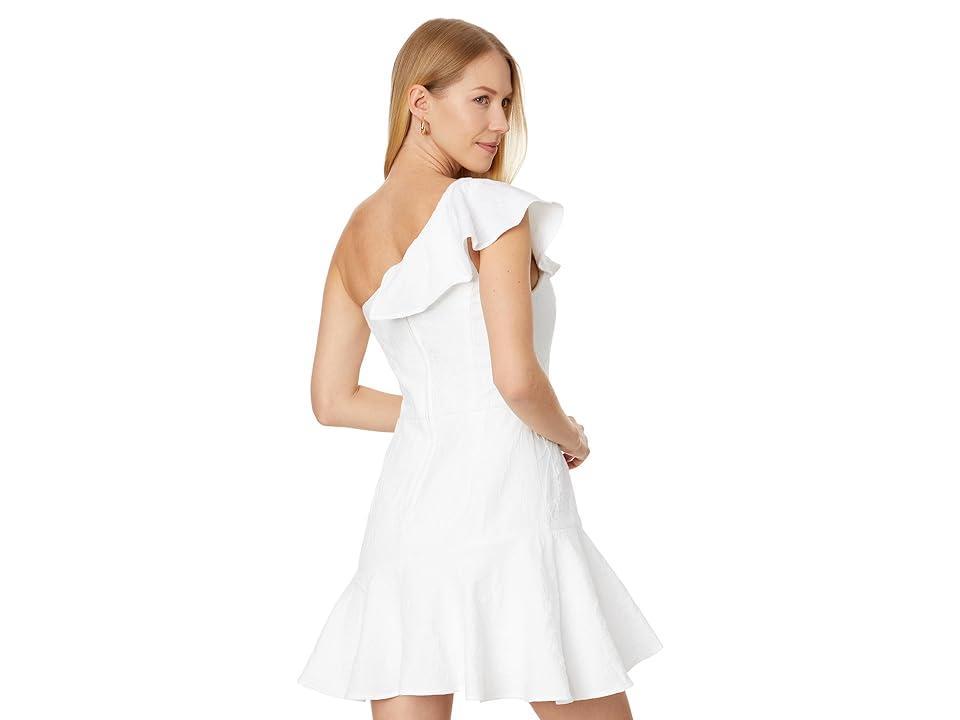Lilly Pulitzer Arlana One Shoulder Romper (Resort Caliente Pucker Jacquard) Women's Dress Product Image