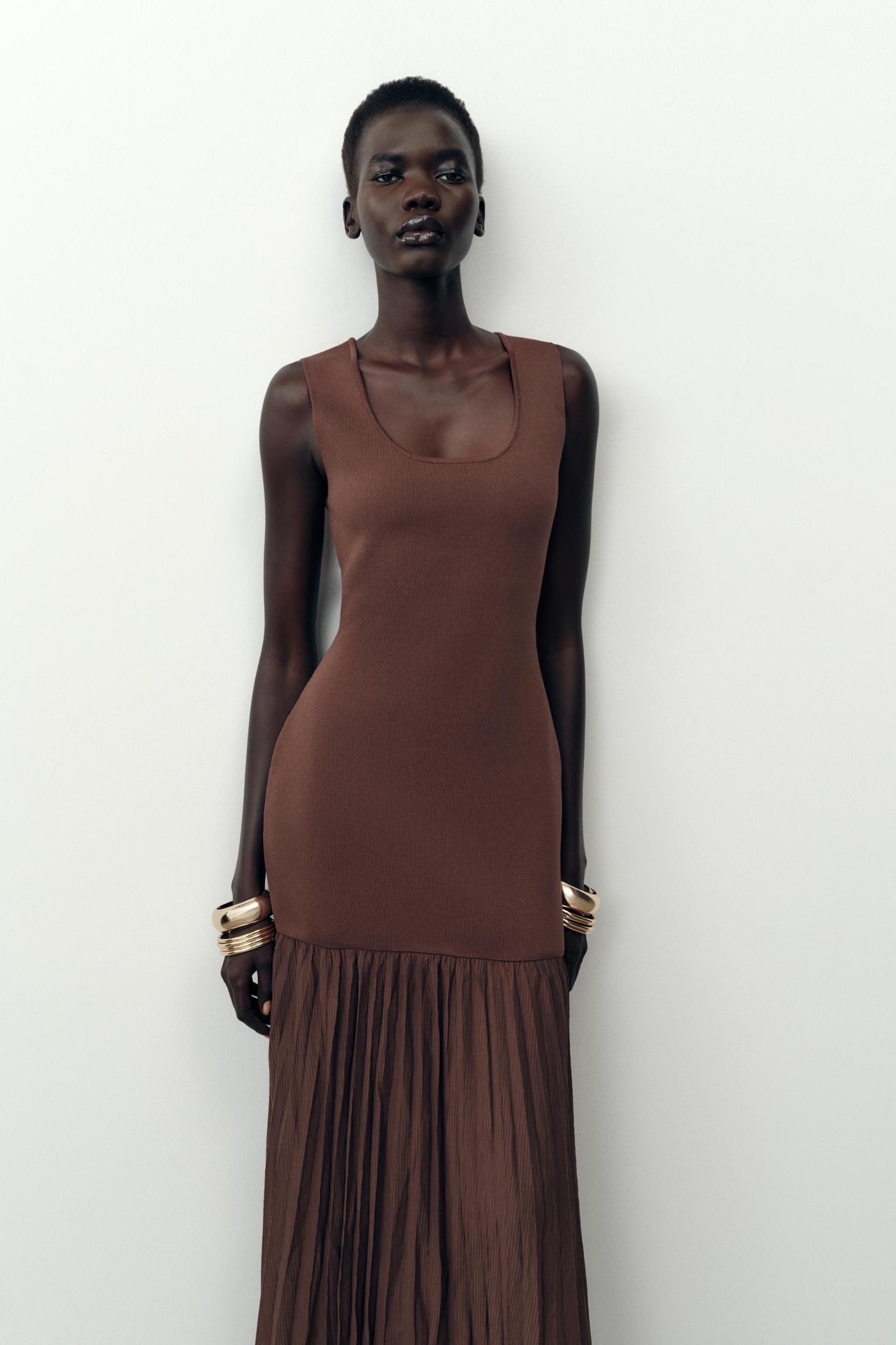 COMBINATION KNIT DRESS Product Image