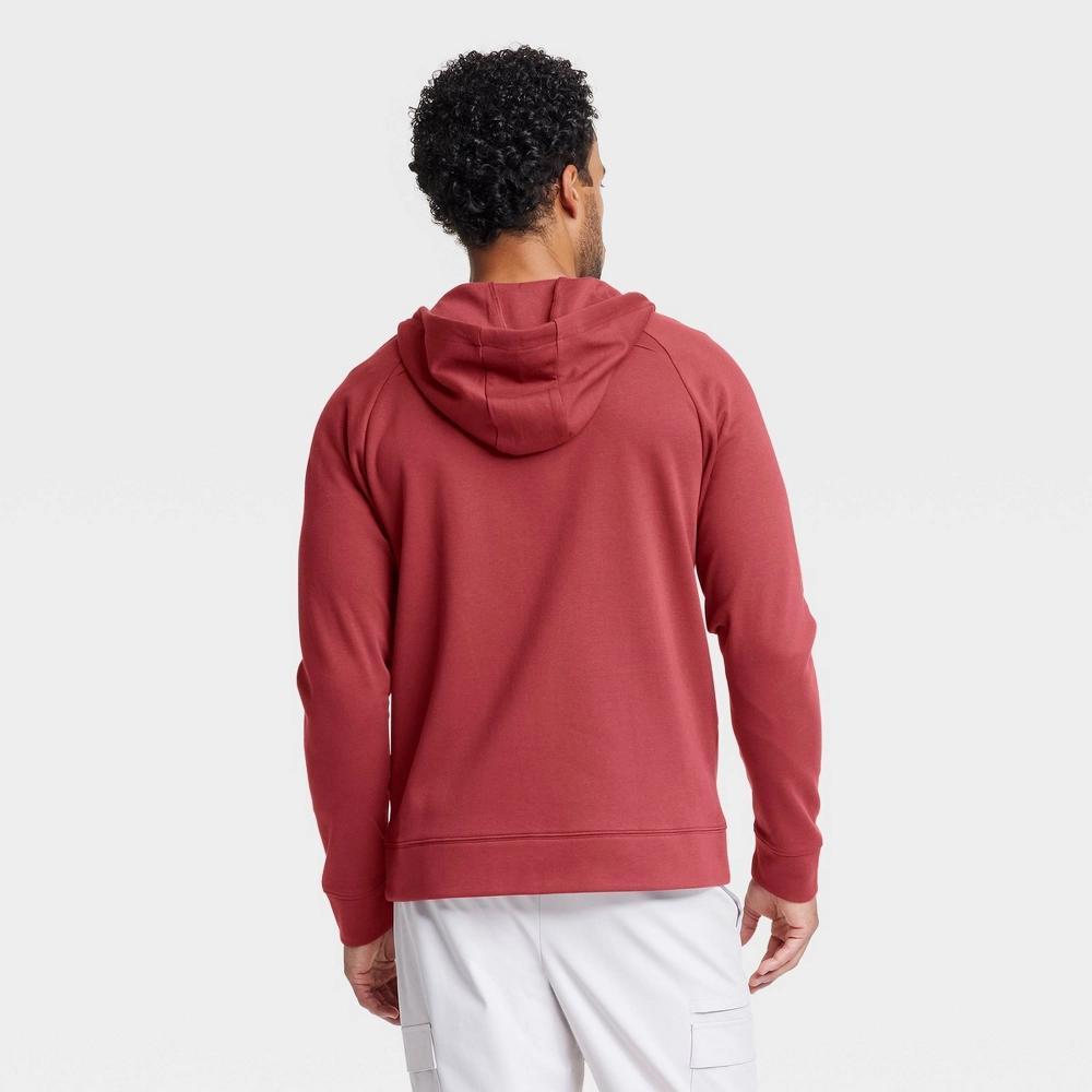 Mens Ponte Full-Zip Hoodie - All In Motion Dark Red Product Image