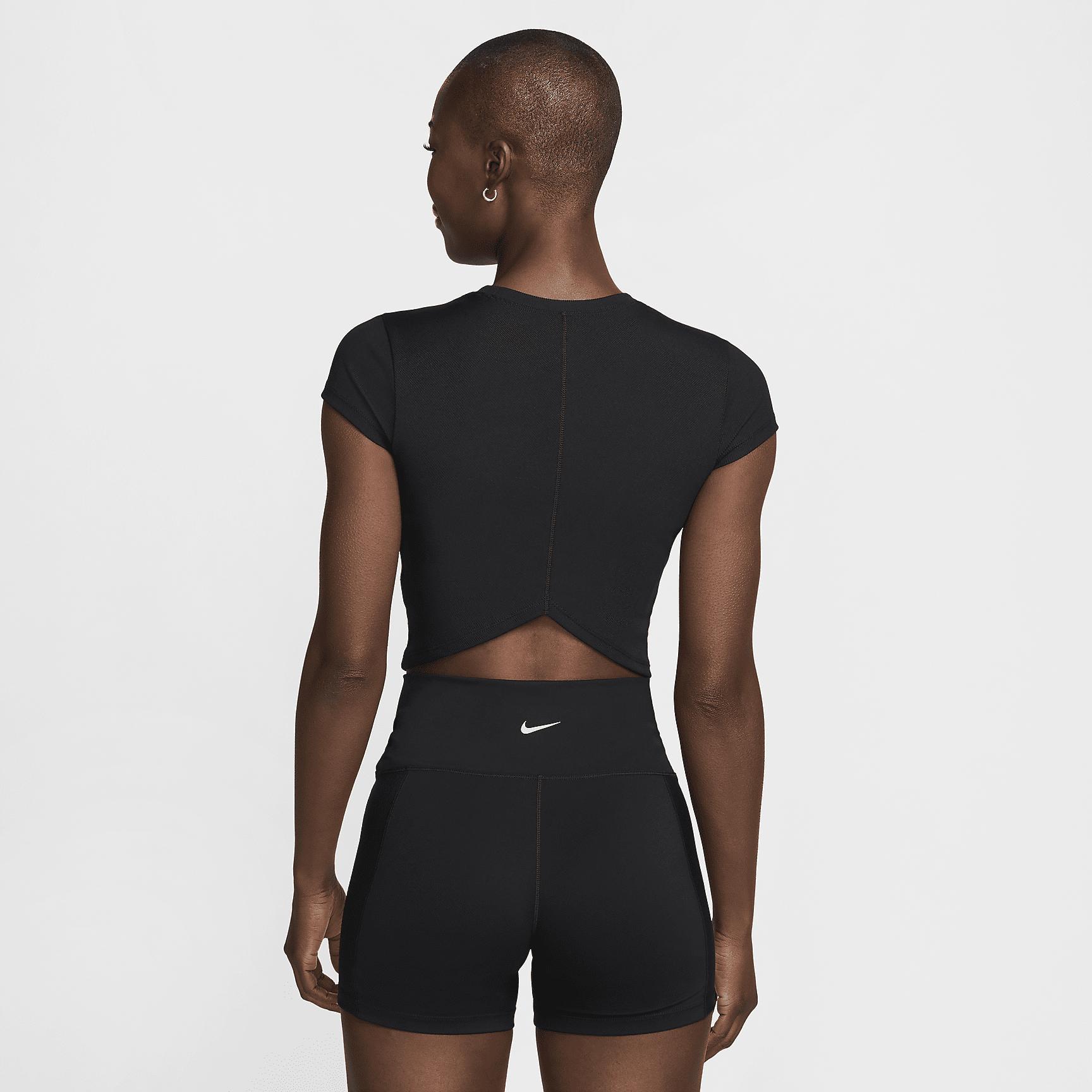 Nike One Fitted Rib Women's Dri-FIT Short-Sleeve Cropped Top Product Image