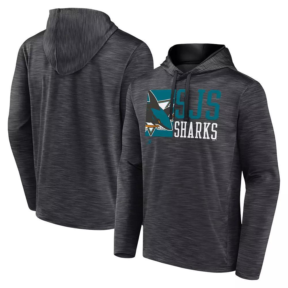 Men's Fanatics Charcoal San Jose Sharks Never Quit Pullover Hoodie, Size: XL, Sks Charco Product Image