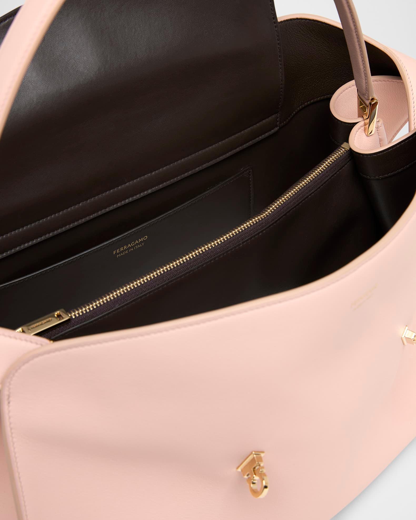 Medium Hug Soft Leather Bicolor Shoulder Bag Product Image