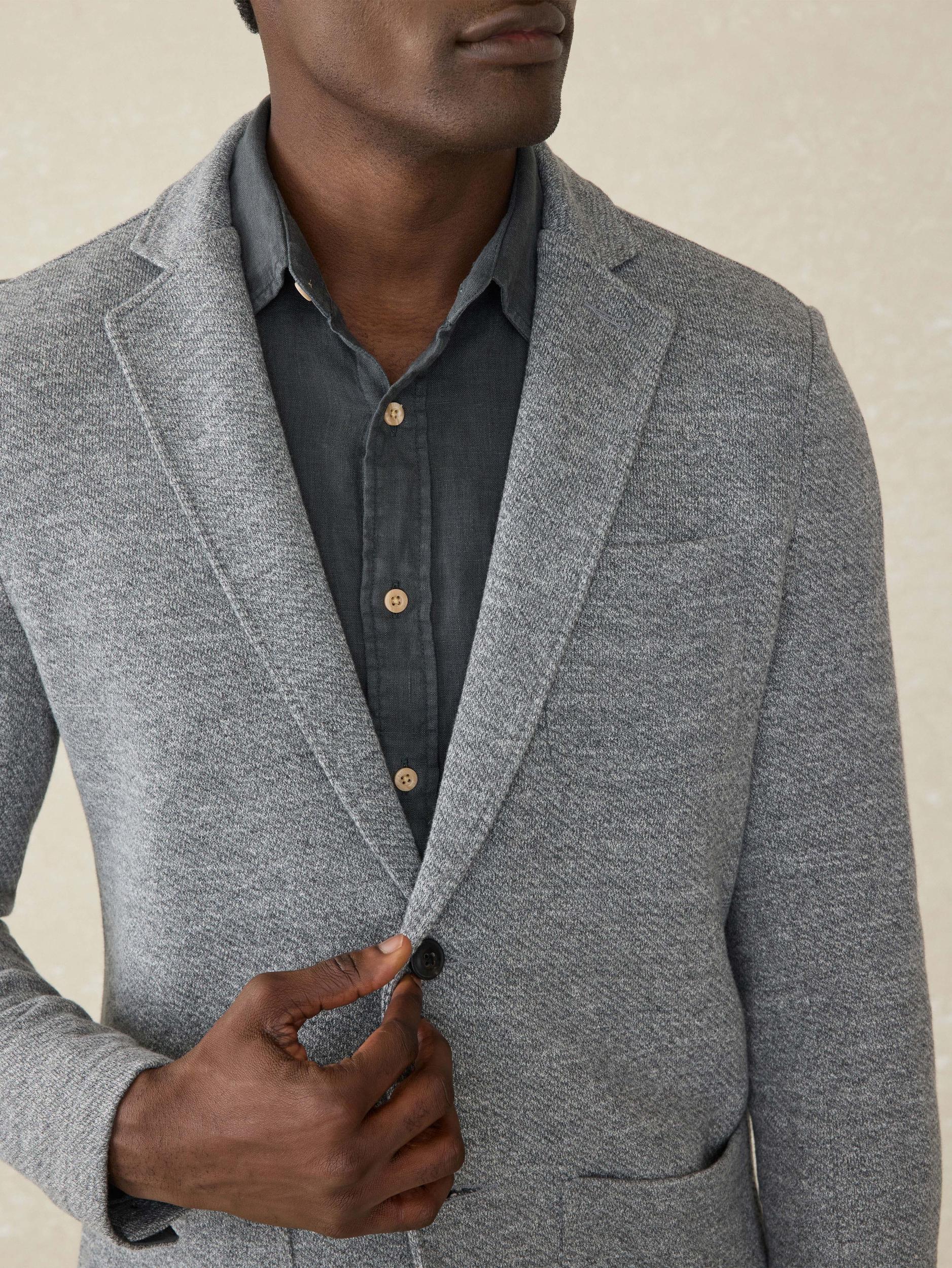 Inlet Knit Blazer (Tall) - Medium Grey Melange Male Product Image