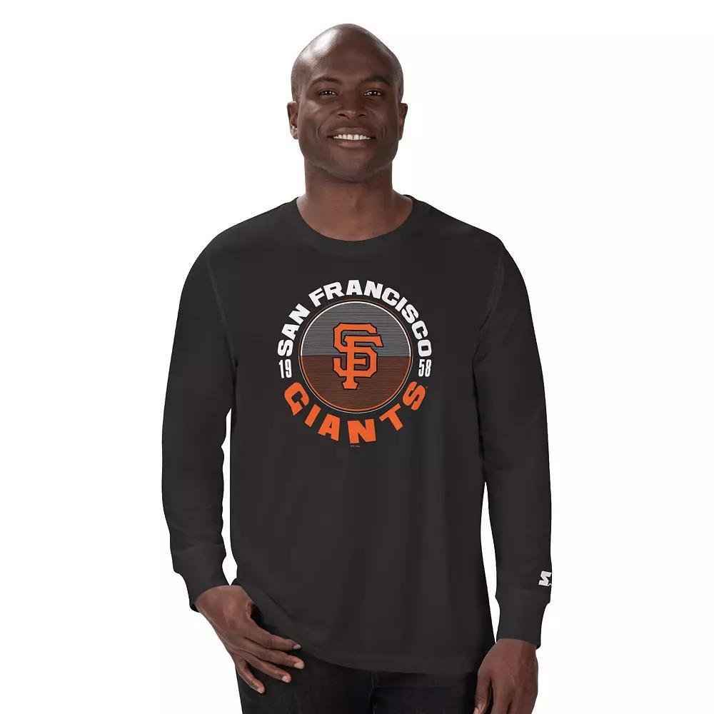 Men's Starter Black San Francisco Giants Halftime Long Sleeve T-Shirt, Size: Medium Product Image