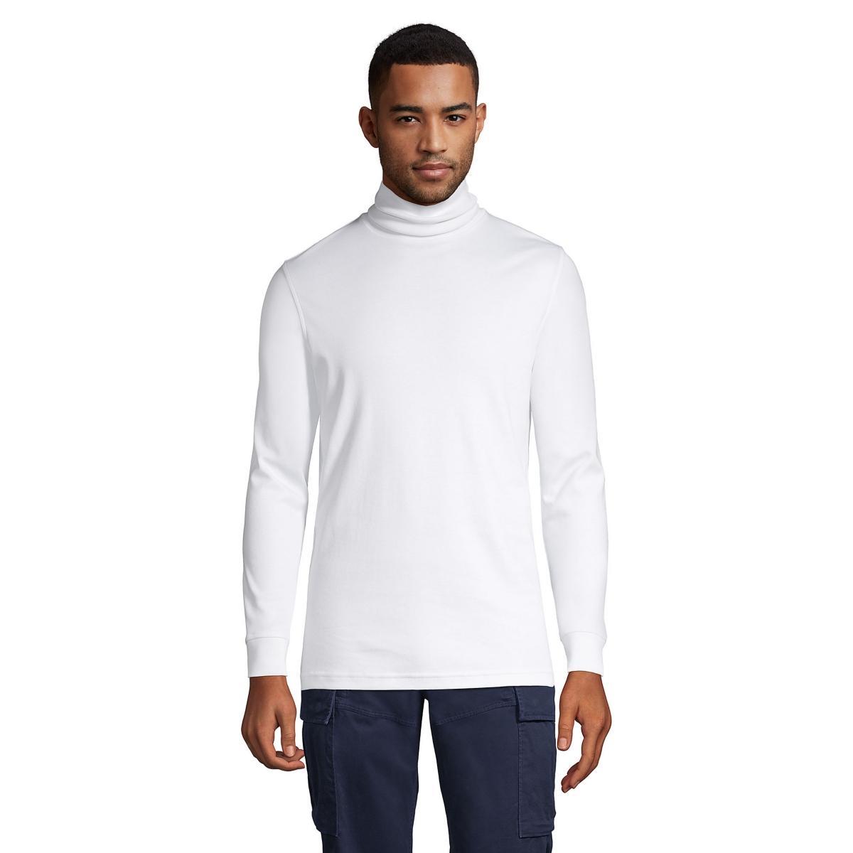 Big & Tall Lands End Super Soft Supima Turtleneck, Mens Product Image