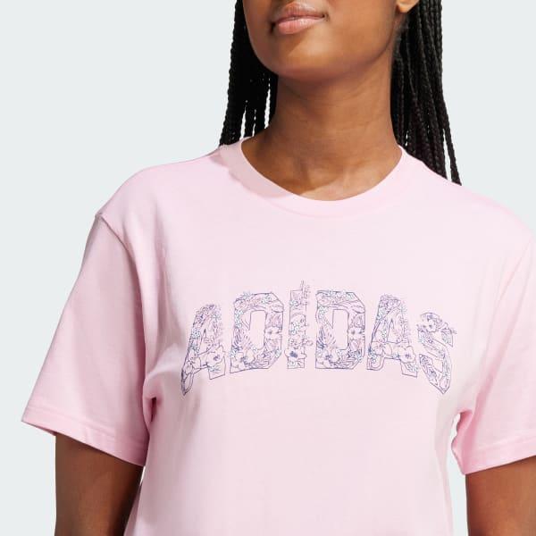 adidas Tech Illustrate Graphic Tee True Pink XS Womens Product Image