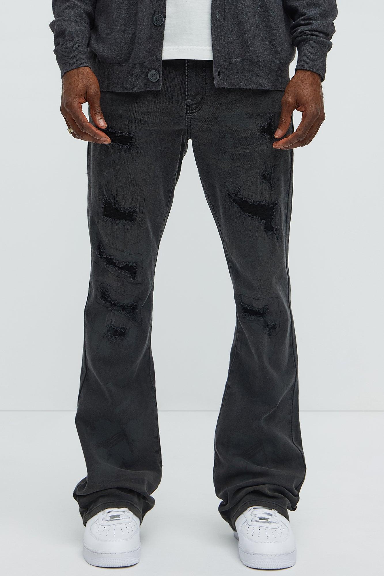 Ask About Me Slim Flare Jeans - Black Product Image