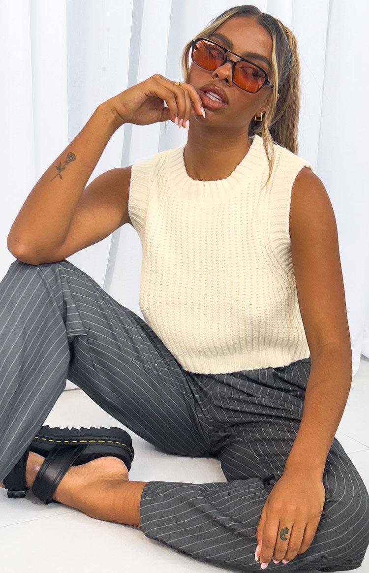 Snoh White Knit Tank Product Image