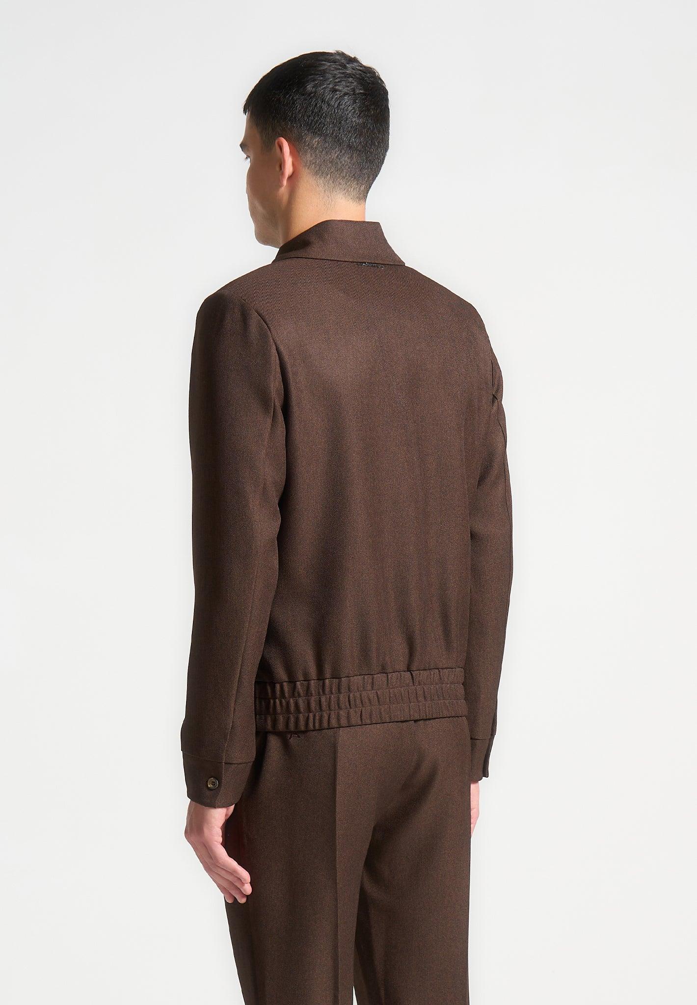 Tailored Harrington Jacket - Brown Male Product Image