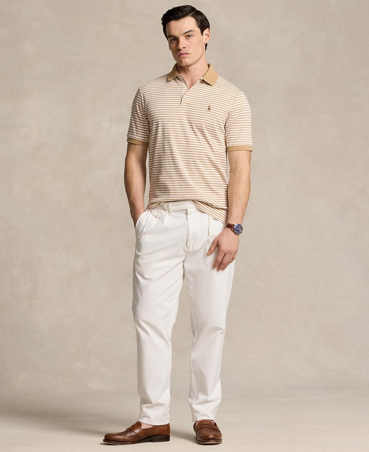 Polo Ralph Lauren Mens Classic-Fit Soft Cotton Polo Shirt - Classic Camel Product Image