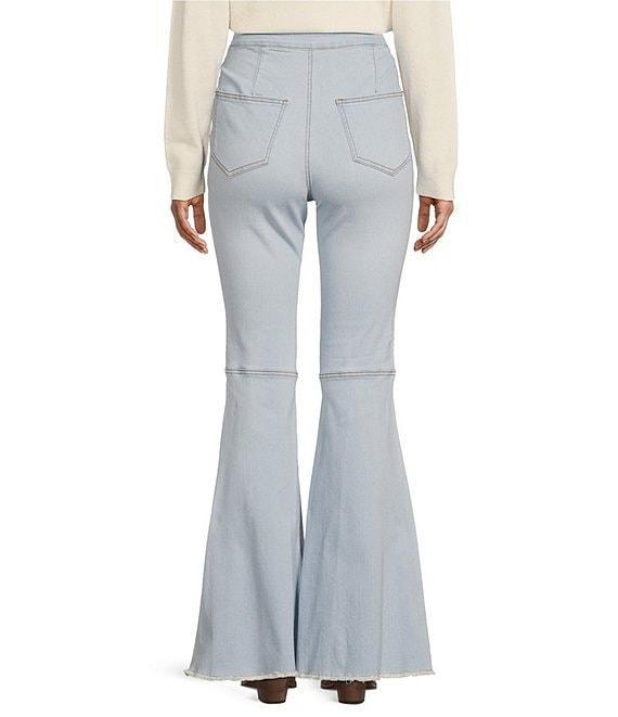 C&V Chelsea & Violet High Rise Raw Edge Flare Jeans Product Image