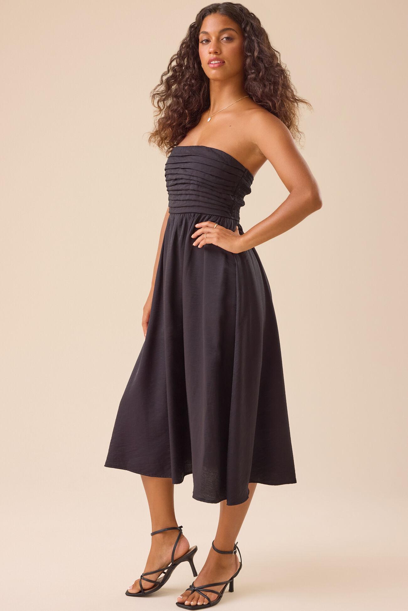 Serena Strapless Midi Dress Product Image