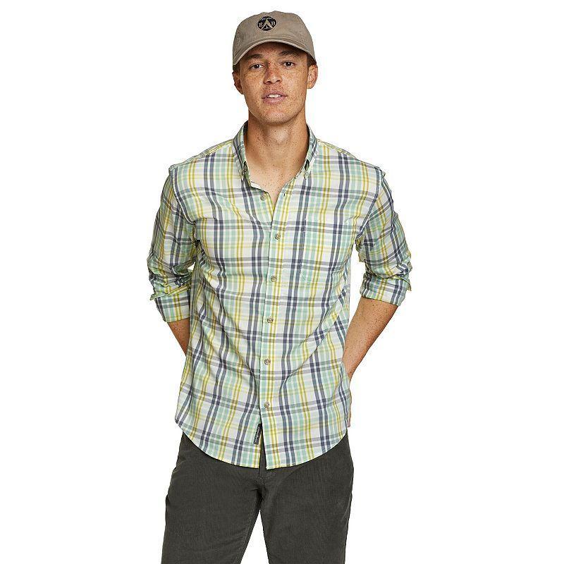 Big & Tall Eddie Bauer Long Sleeve Voyager Flex Shirt, Mens Dusted Blue Product Image