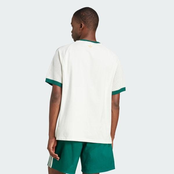 adidas Premium Knitted Tee Clear Sky XS Mens Product Image