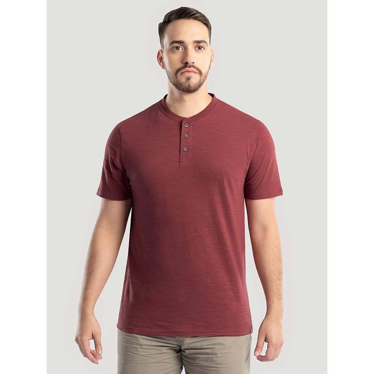 Men's Slub Knit Henley in Mirage Product Image
