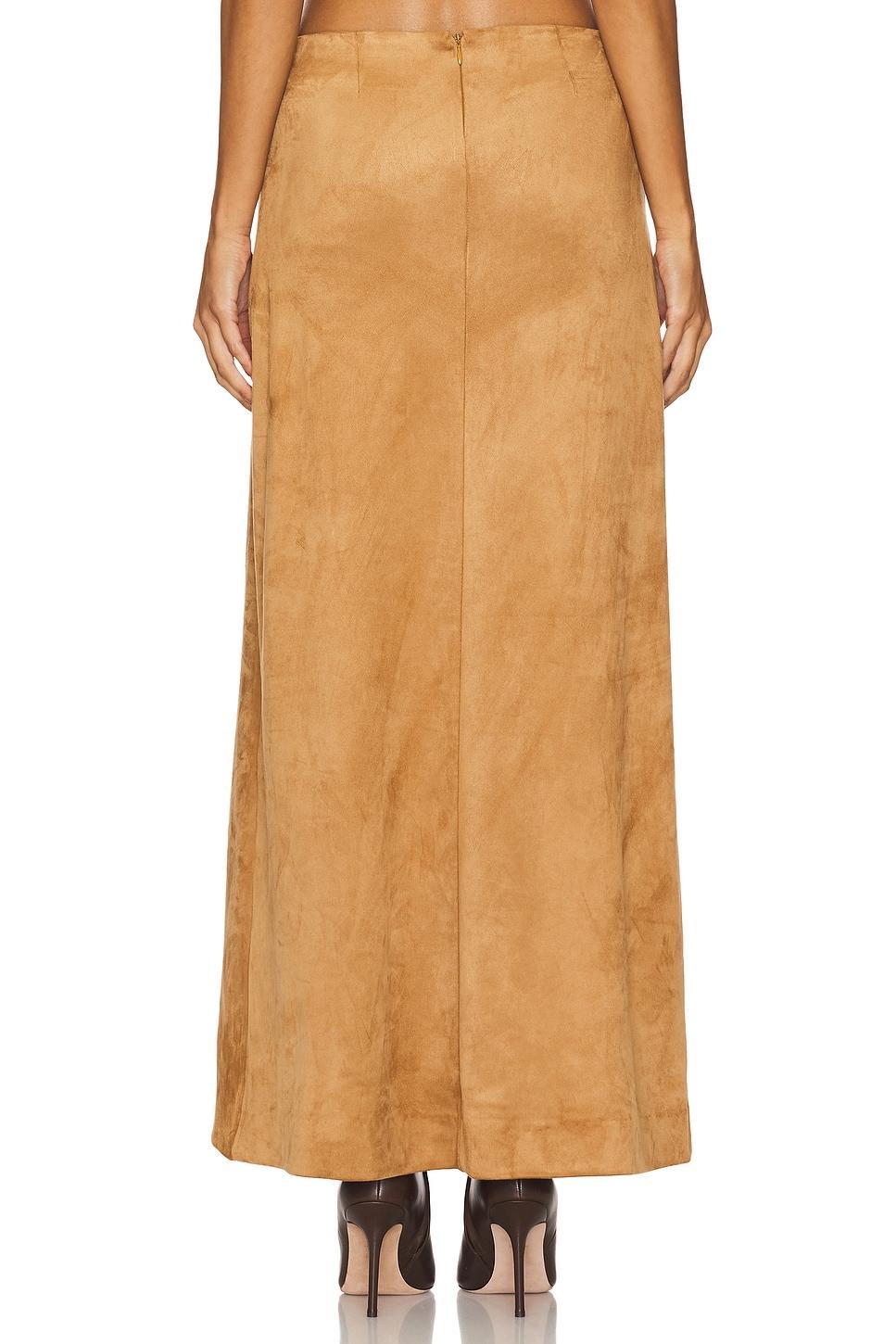 Brandy Faux Suede Maxi Skirt Tularosa Product Image